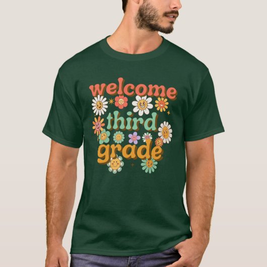 WELCOME THIRD GRADE BACK TO SCHOOL FIRST DAY T-Shirt (Vorderseite)