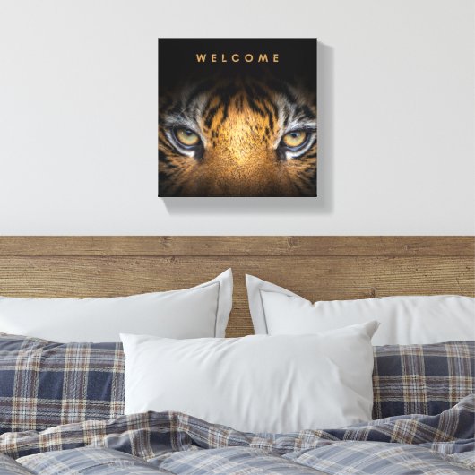 Welcome Tiger face Leinwand (Insitu (Schlafzimmer))