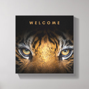 Welcome Tiger face Leinwand