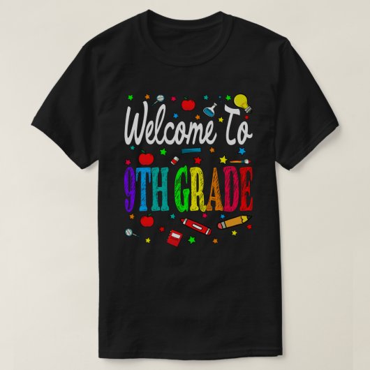 Welcome To 9th Grade Back To School T-Shirt (Design vorne)