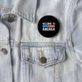 Welcome To America Patriotic Usa Flag New American Button (Beispiel)