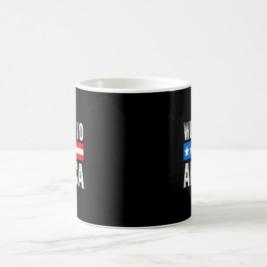 Welcome To America Patriotic Usa Flag New American Kaffeetasse (Mittel)