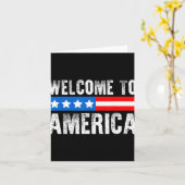 Welcome To America Patriotic Usa Flag New American Karte (Gelbe Blume)