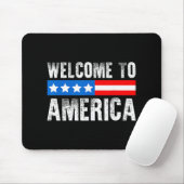 Welcome To America Patriotic Usa Flag New American Mousepad (Mit Mouse)