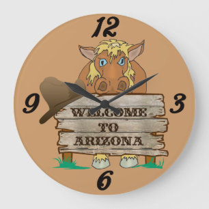 Welcome to Arizona Wallclock Große Wanduhr