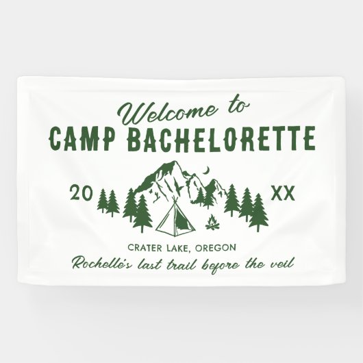 Welcome to Camp Bachelorette Banner (Horizontal)