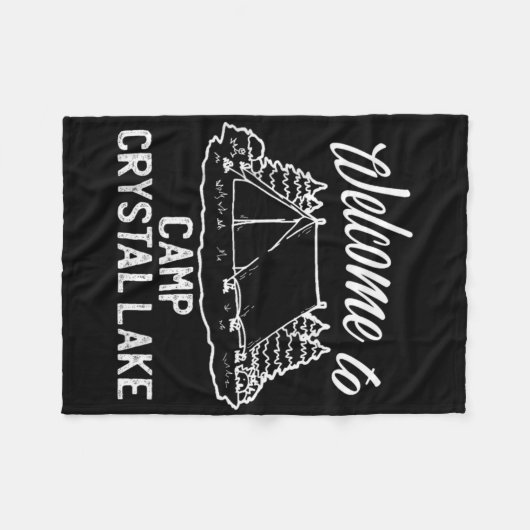 Welcome To Camp Crystal Lake  Fleecedecke (Vorderseite (Horizontal))