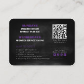 Welcome To Church Invitation Calling Card Template Telefonnummerkarte (Rückseite)