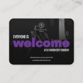 Welcome To Church Invitation Calling Card Template Telefonnummerkarte (Vorderseite)