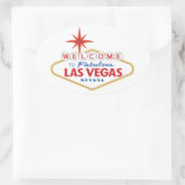 Welcome to Fabulous Las Vegas, Nevada, Ovaler Aufkleber (Tasche)