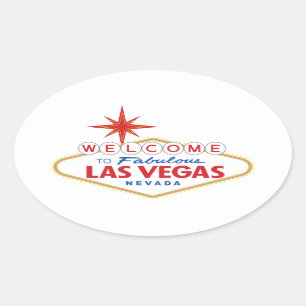 Welcome to Fabulous Las Vegas, Nevada, Ovaler Aufkleber