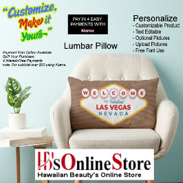 Welcome to Fabulous Las Vegas Nevada Trendy Memory Lendenkissen