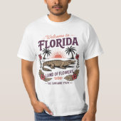 Welcome to Florida Alligator Sunshine State Est. T-Shirt (Vorderseite)