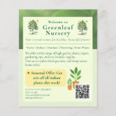 Welcome to Greenleaf Nursery Branding Flyer (Vorne)