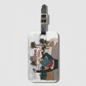 "Welcome to Lasvegas Karo in spot" Girls Gepäckanhänger (Vorderseite Vertikal)