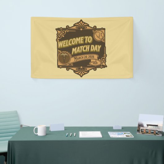 Welcome to Match Day 2026 Celebration Party Banner (Messeveranstaltung)