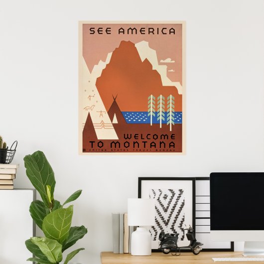 Welcome to Montana Poster (Heimbüro)