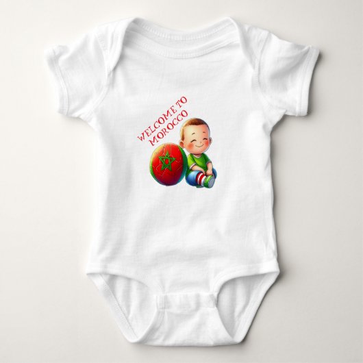 Welcome to Morocco Baby Bodysuit – Cute Moroccan Baby Strampler (Vorderseite)