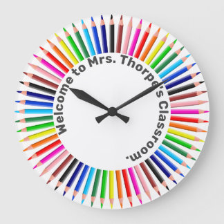 Welcome to my Classroom Große Wanduhr