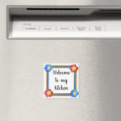 Welcome to My Kitchen Floral Country Magnet (In Situ (Geschirrspüler))