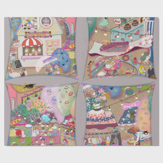 Welcome to My LALATOWN Wrapping Paper 1 Geschenkpapier (Flach)