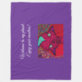 Welcome to My Planet Fleecedecke (Vorderseite)