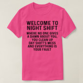 Welcome to night shift 1 T-Shirt (Design vorne)