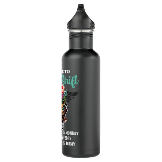 Welcome To Night Shift - Funny Nursing Nurse Owls Edelstahlflasche (Rechts)