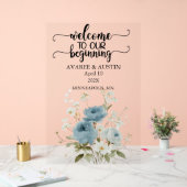 Welcome to our Beginning Wedding  Acrylic Sign Acrylschild (Hochzeit)
