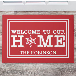 Welcome to Our Christmas Home Fußmatte