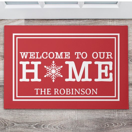 Welcome to Our Christmas Home Fußmatte