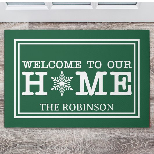 Welcome to Our Christmas Home Fußmatte