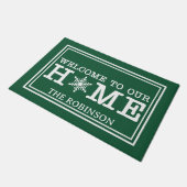 Welcome to Our Christmas Home Fußmatte (Schrägansicht)