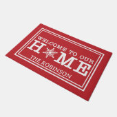 Welcome to Our Christmas Home Fußmatte (Schrägansicht)