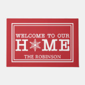 Welcome to Our Christmas Home Fußmatte (Vorderseite)
