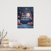 Welcome to Our Enchanted Halloween – Cute Ghost Po Poster (Küche)