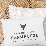 Welcome to our Farmhouse Country Rustic Chicken Dekokissen<br><div class="desc">Design is composed of Modern Country Rustic with "welcome to our Farmhouse" typography. 

Available here:
http://www.zazzle.com/store/selectpartysupplies</div>