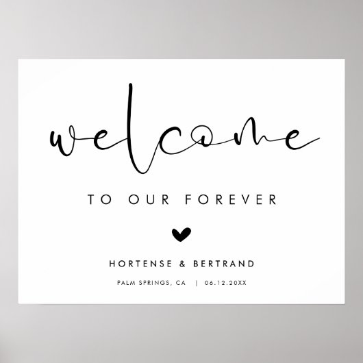 Welcome to our Forever Elegant Wedding  Poster (Vorne)
