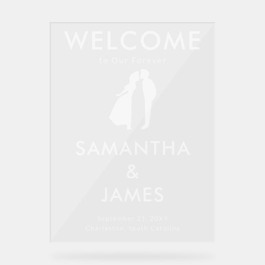 Welcome to Our Forever – Minimal Design Acrylschild (Vorderseite)