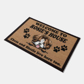  Welcome To Our Home Custom Dog Name Doormat Fußmatte (Schrägansicht)