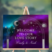 Welcome To Our Love Story Purple Teal Celestial Acrylschild (Neutral)