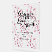 Welcome to Our Love Story Wedding Acrylschild (Winkel)