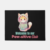 Welcome to our Paw‑sitive Club - cute cat lover Fußmatte (Vorderseite)