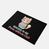 Welcome to our Paw‑sitive Club - cute cat lover Fußmatte (Schrägansicht)