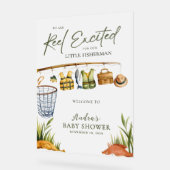 Welcome to our Reel Excited Little Fisherman Baby Acrylschild (Winkel)