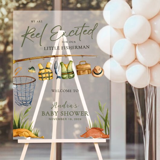 Welcome to our Reel Excited Little Fisherman Baby Acrylschild