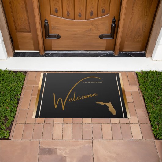 Welcome to our retirement home Florida state map  Fußmatte (Außenbereich)