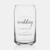 Welcome to Our Wedding  Add Name  Dosenglas (Vorderseite)