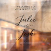 Welcome To Our Wedding Elegant Fensteraufkleber (Blatt 2)