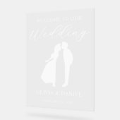 Welcome to Our Wedding Modern Script Acrylschild (Winkel)